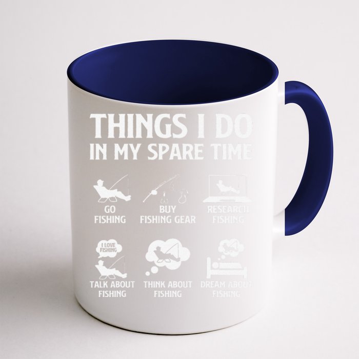 Things I Do In My Spare Time Fishing Boy Bass Fishing Front & Back Coffee Mug