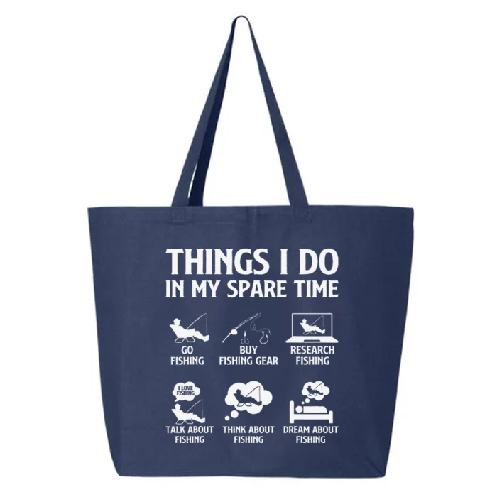 Things I Do In My Spare Time Fishing Boy Bass Fishing 25L Jumbo Tote