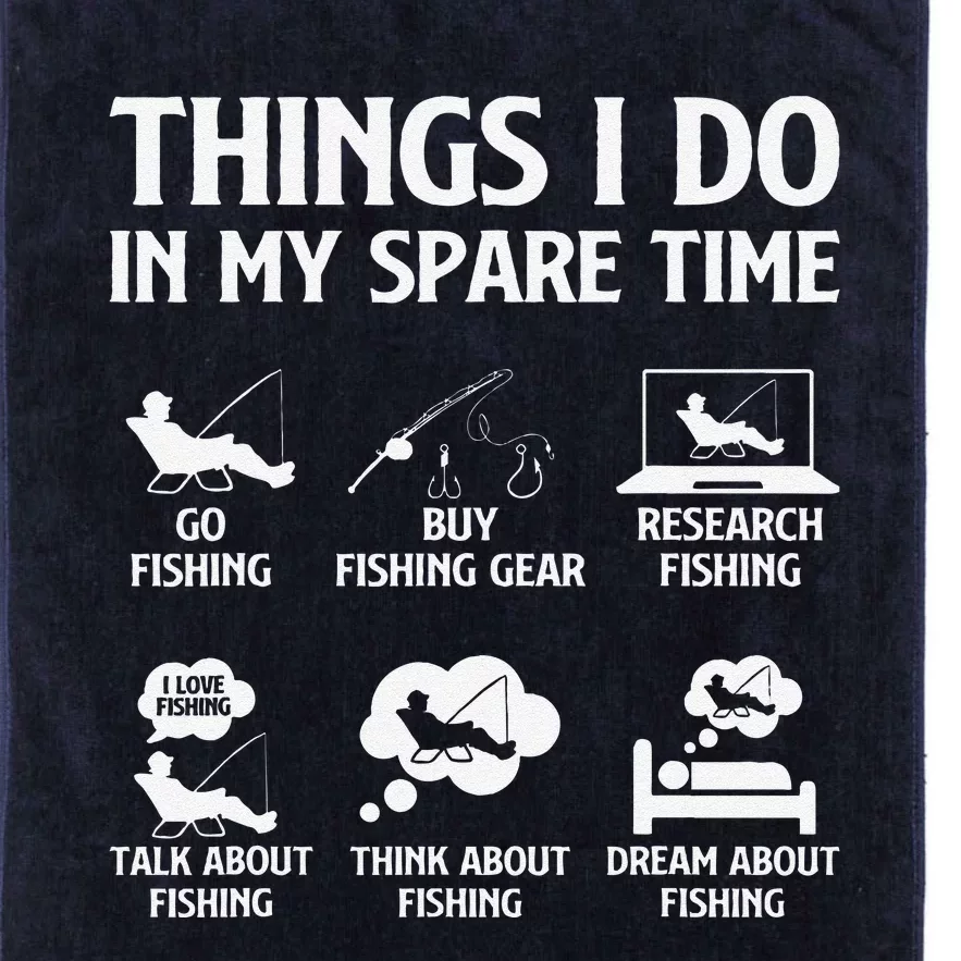 Things I Do In My Spare Time Fishing Boy Bass Fishing Platinum Collection Golf Towel