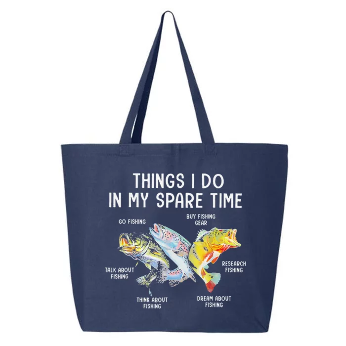 Things I Do In My Spare Time Funny Fishing 25L Jumbo Tote