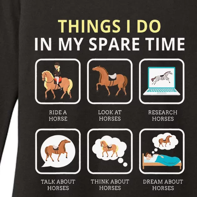 Things I Do In My Spare Time Horse Womens CVC Long Sleeve Shirt