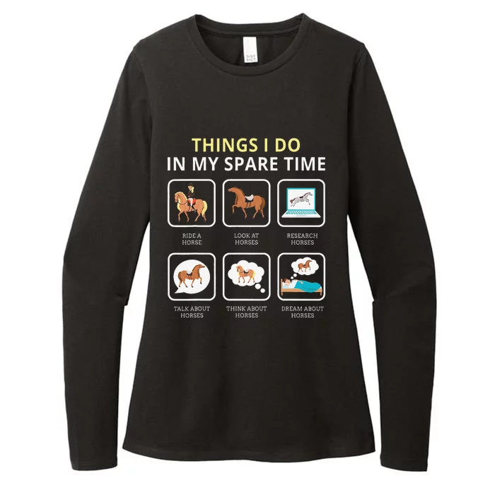 Things I Do In My Spare Time Horse Womens CVC Long Sleeve Shirt