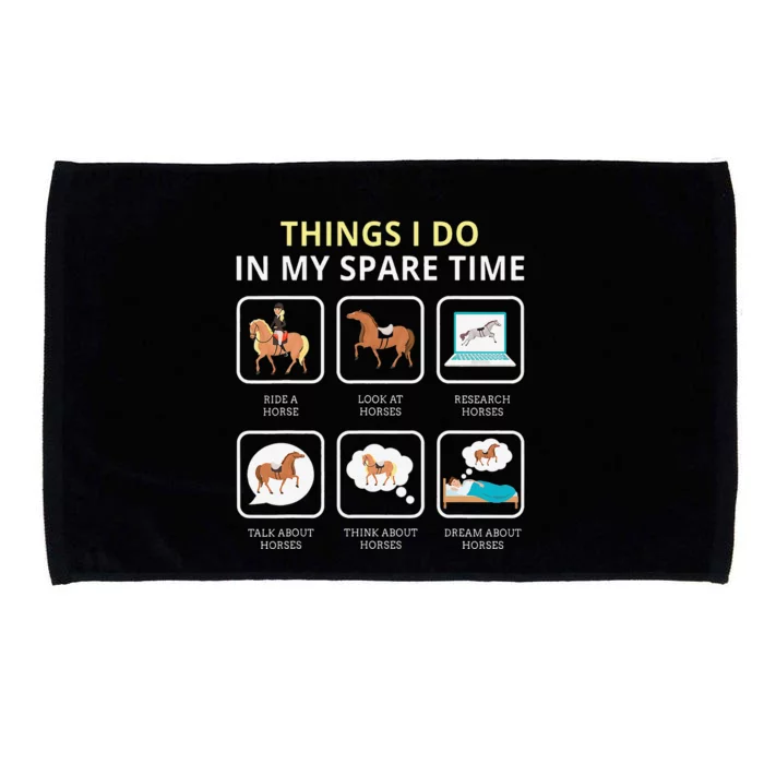 Things I Do In My Spare Time Horse Microfiber Hand Towel