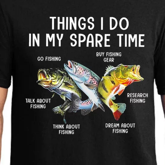 Things I Do In My Spare Time Funny Fishing Pajama Set