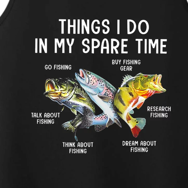 Things I Do In My Spare Time Funny Fishing Performance Tank