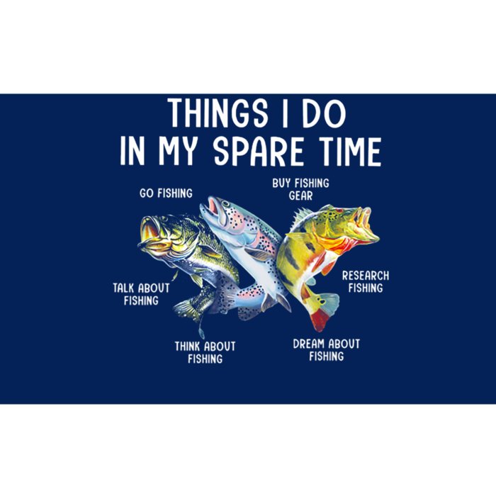 Things I Do In My Spare Time Funny Fishing Bumper Sticker