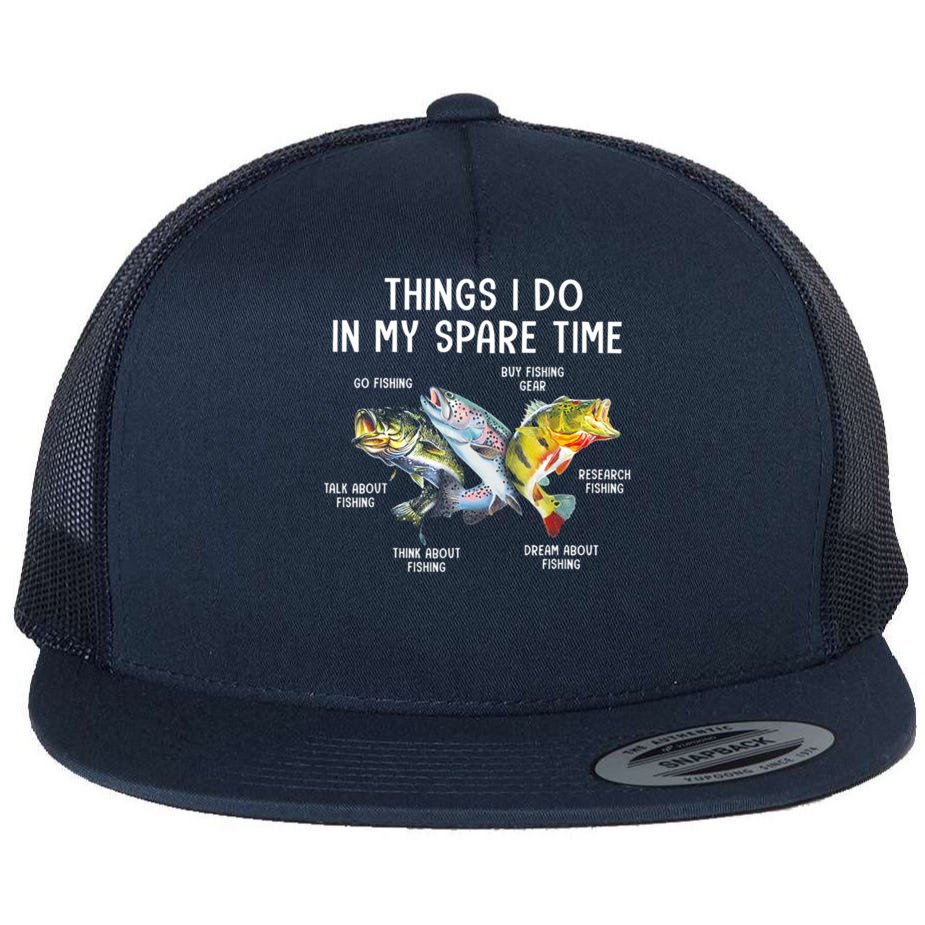 Things I Do In My Spare Time Funny Fishing Trucker Hat