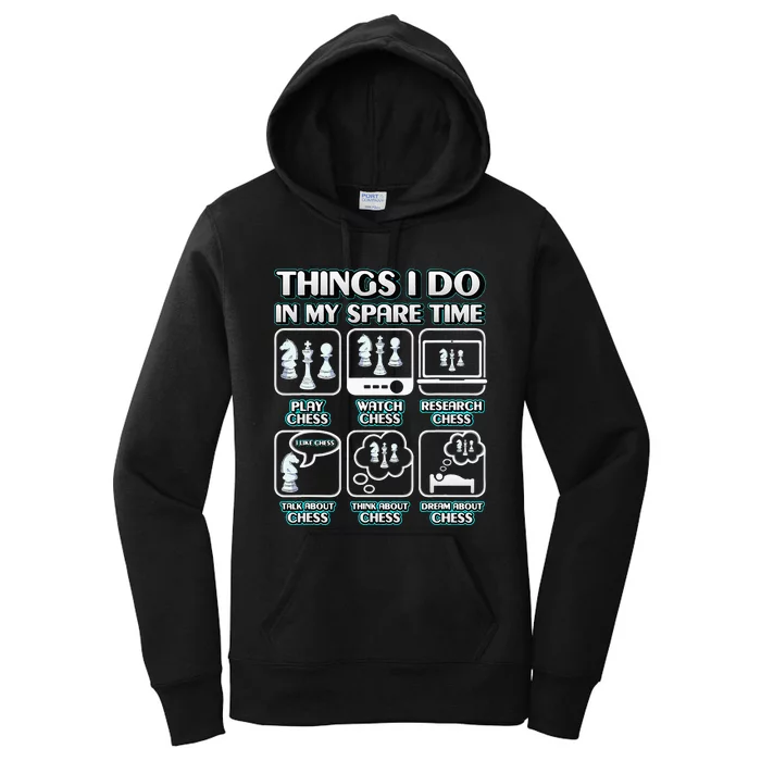 Things I Do In My Spare Time Chess Player Women's Pullover Hoodie