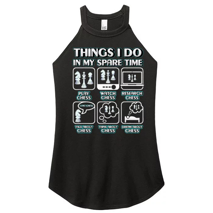 Things I Do In My Spare Time Chess Player Women’s Perfect Tri Rocker Tank