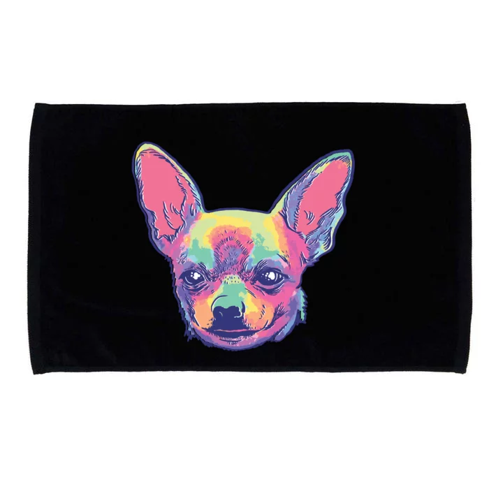 Tie Dye Chihuahua Microfiber Hand Towel