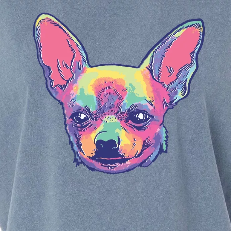 Tie Dye Chihuahua Garment-Dyed Women's Muscle Tee