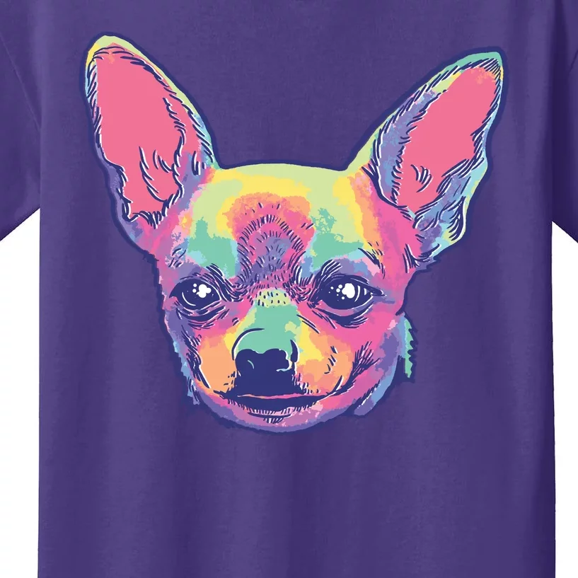 Tie Dye Chihuahua Kids T-Shirt