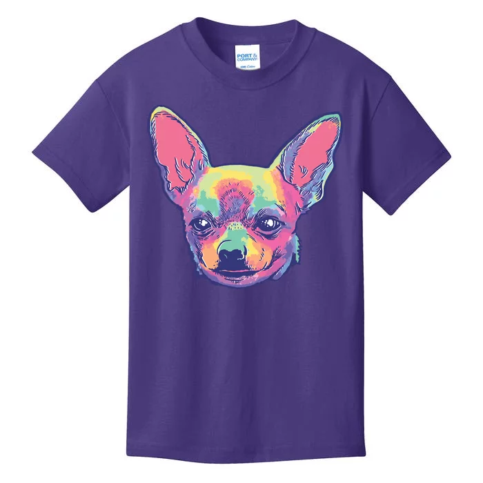 Tie Dye Chihuahua Kids T-Shirt