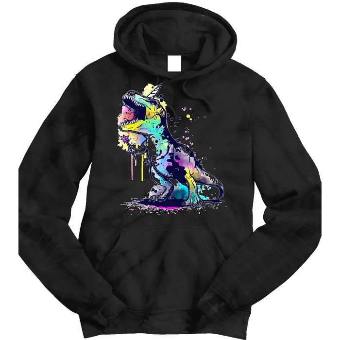 Tie Dye Colorful Trex Dinosaur Tie Dye Hoodie