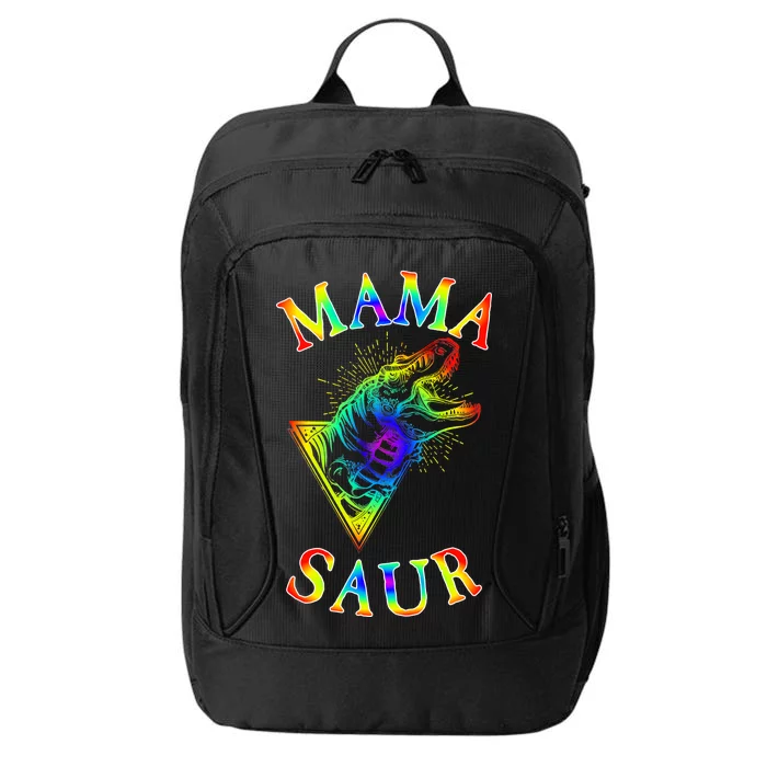 Tie Dye Mama Saur Mamasaurus T-Rex Dinosaur City Backpack