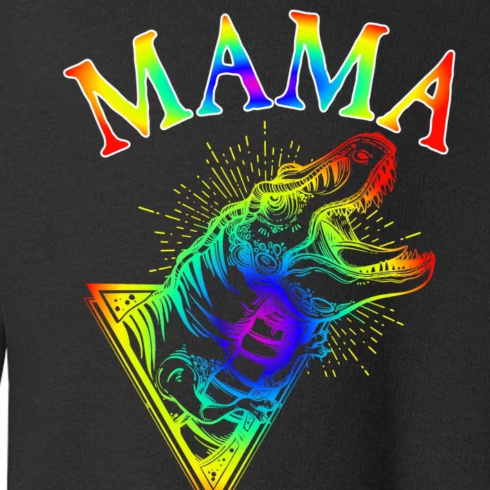 Tie Dye Mama Saur Mamasaurus T-Rex Dinosaur Toddler Sweatshirt