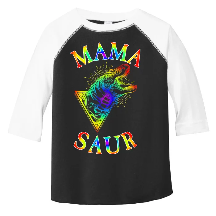 Tie Dye Mama Saur Mamasaurus T-Rex Dinosaur Toddler Fine Jersey T-Shirt