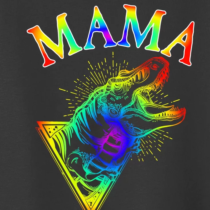 Tie Dye Mama Saur Mamasaurus T-Rex Dinosaur Toddler T-Shirt