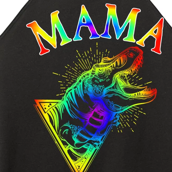 Tie Dye Mama Saur Mamasaurus T-Rex Dinosaur Women’s Perfect Tri Rocker Tank