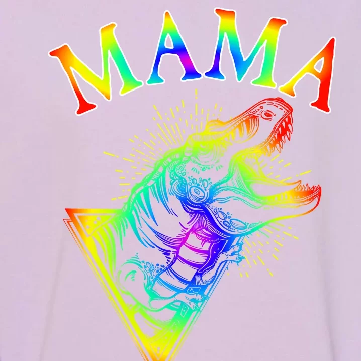 Tie Dye Mama Saur Mamasaurus T-Rex Dinosaur Garment-Dyed Sweatshirt