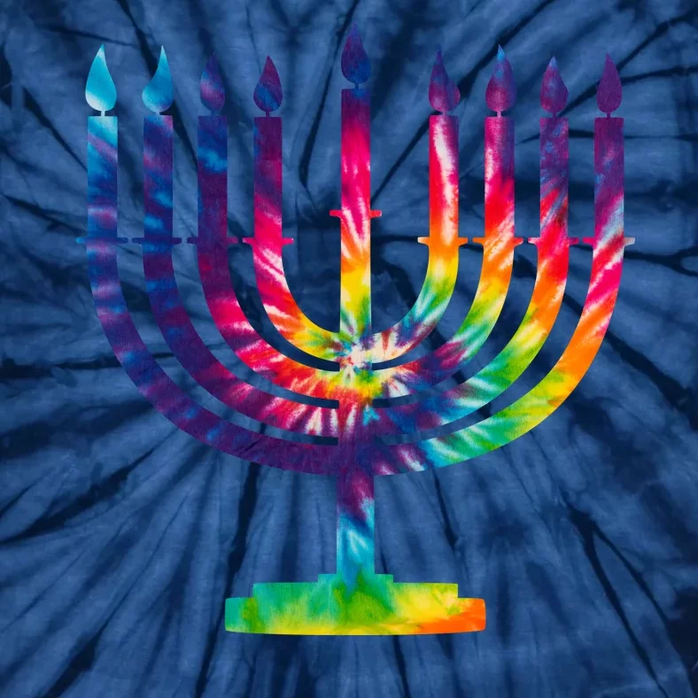 Tie Dye Menorah Hanukkah Chanukah Tie-Dye T-Shirt