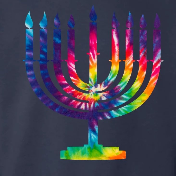 Tie Dye Menorah Hanukkah Chanukah Toddler Hoodie