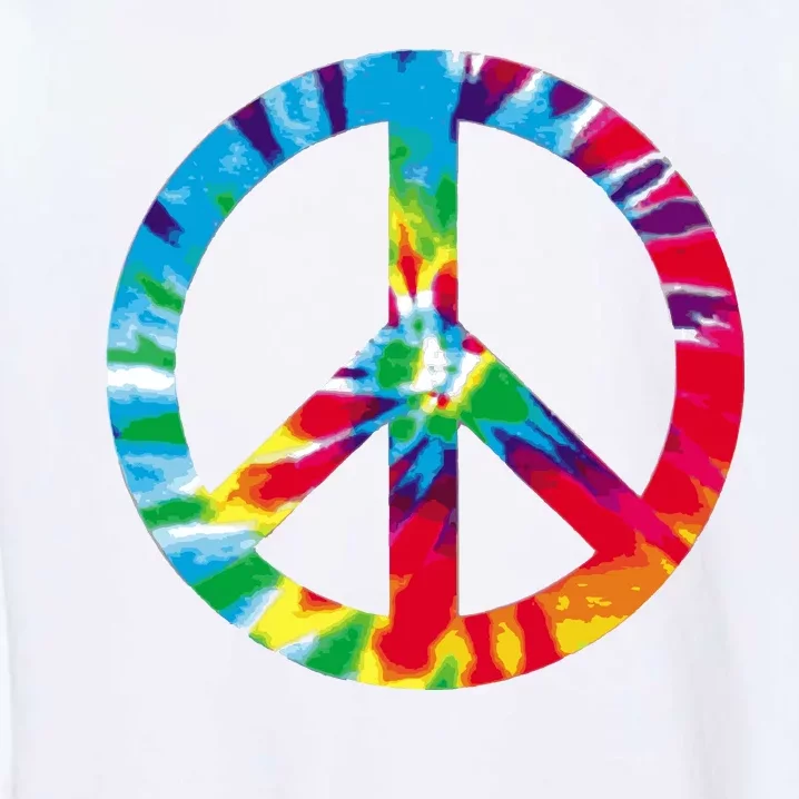 Tie Dye Peace Sign Garment-Dyed Sweatshirt