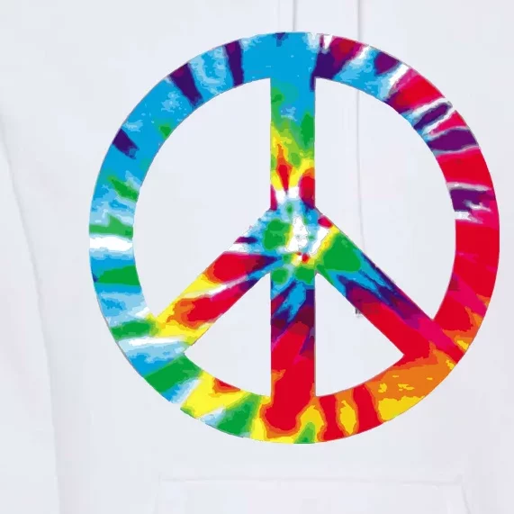 Tie Dye Peace Sign Premium Hoodie