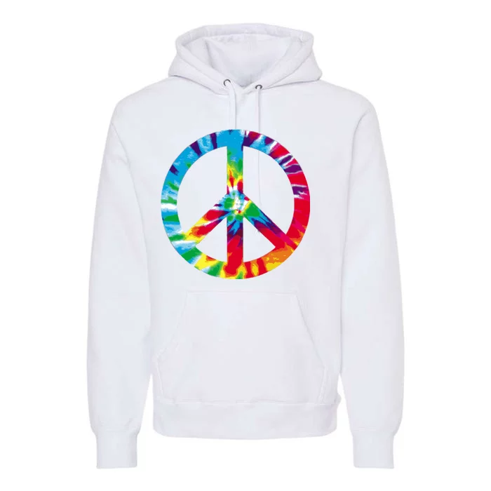 Tie Dye Peace Sign Premium Hoodie