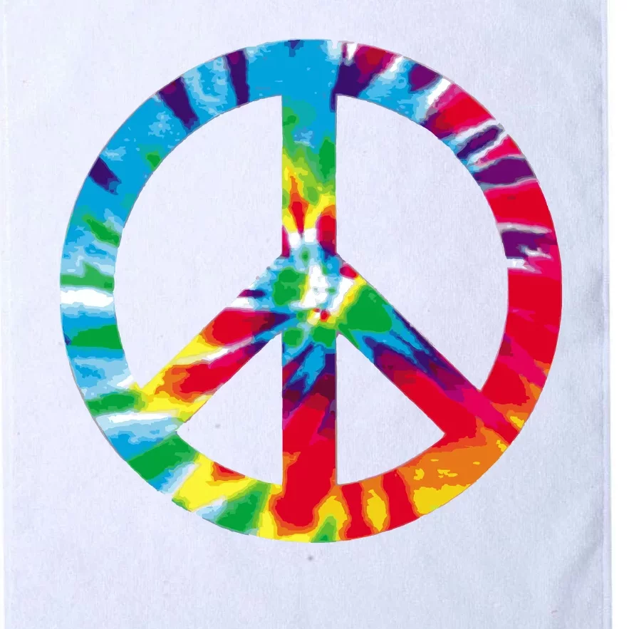 Tie Dye Peace Sign Platinum Collection Golf Towel