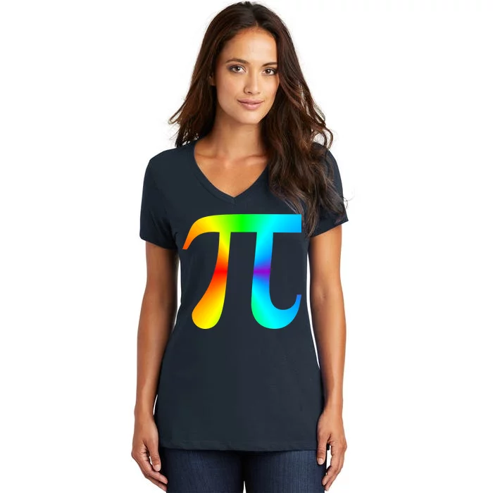 Tie Dye Pi Women's V-Neck T-Shirt