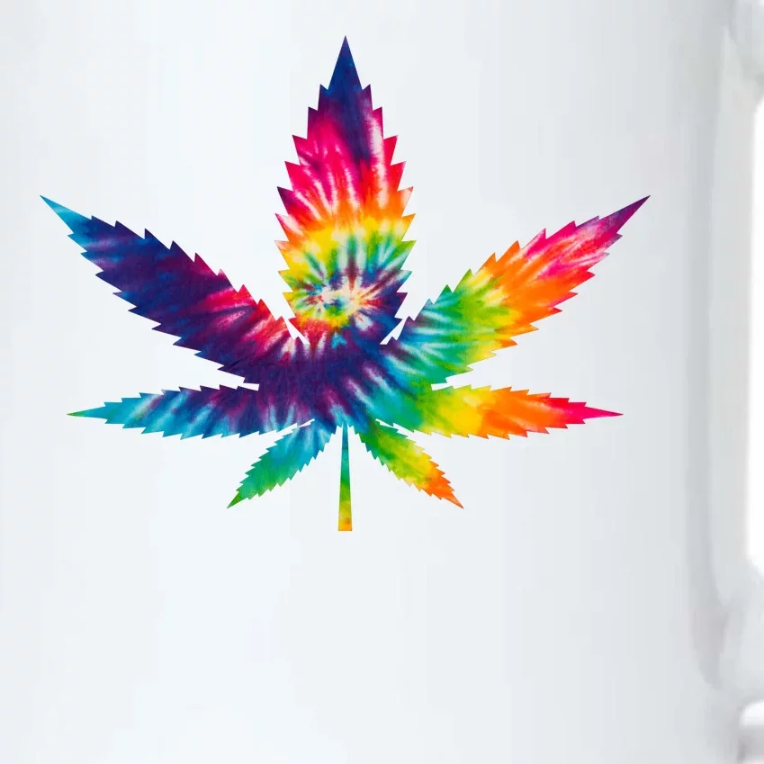 Tie Dye Pot leaf Black Color Changing Mug