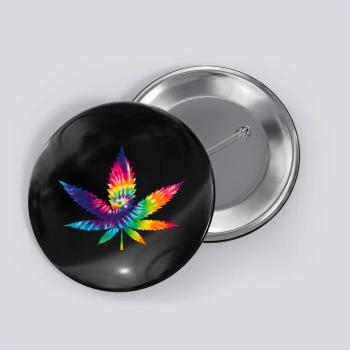 Tie Dye Pot leaf Button