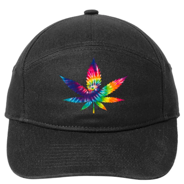 Tie Dye Pot leaf 7-Panel Snapback Hat