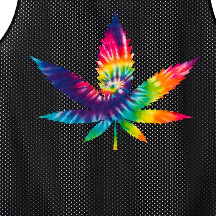 Tie Dye Pot leaf Mesh Reversible Basketball Jersey Tank