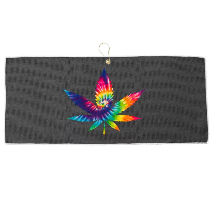 Tie Dye Pot leaf Large Microfiber Waffle Golf Towel