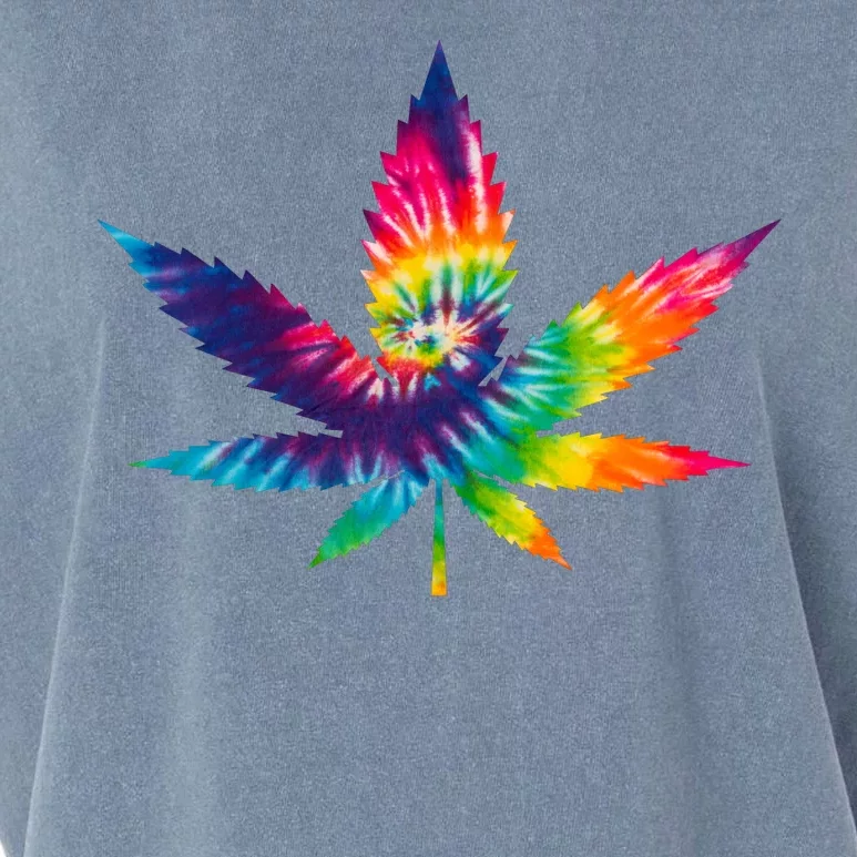 Tie Dye Pot leaf Garment-Dyed Women's Muscle Tee