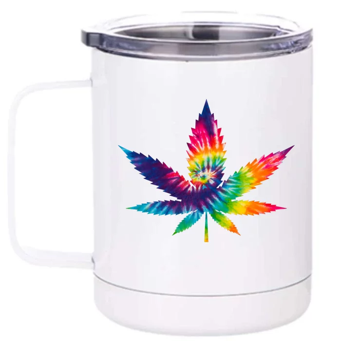 Tie Dye Pot leaf Front & Back 12oz Stainless Steel Tumbler Cup