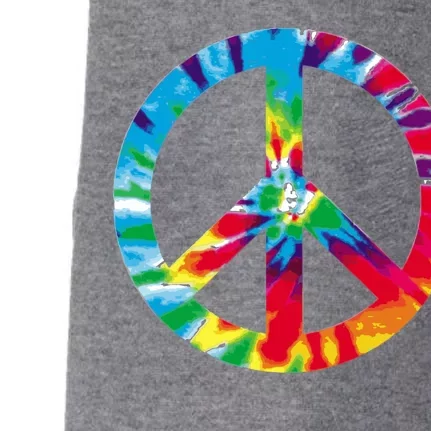 Tie Dye World Peace Sign Doggie 3-End Fleece Hoodie