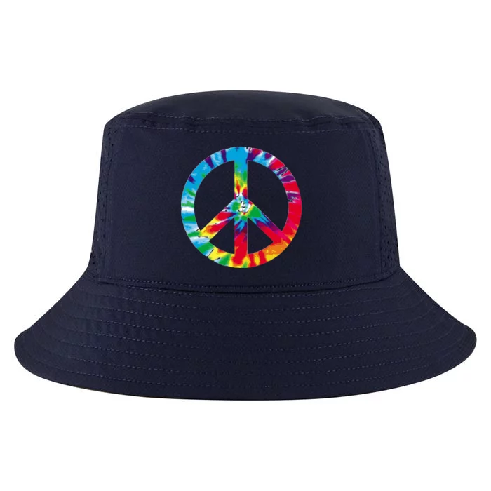 Tie Dye World Peace Sign Cool Comfort Performance Bucket Hat