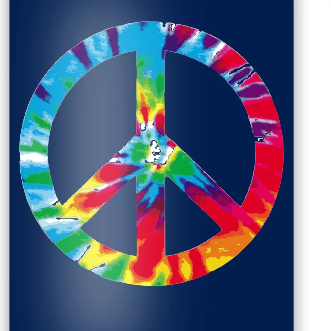 Tie Dye World Peace Sign Poster