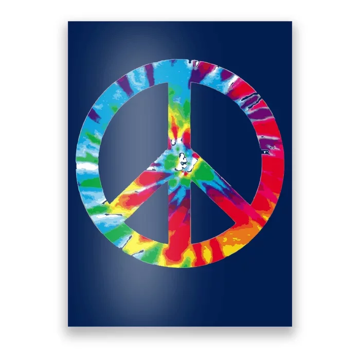 Tie Dye World Peace Sign Poster