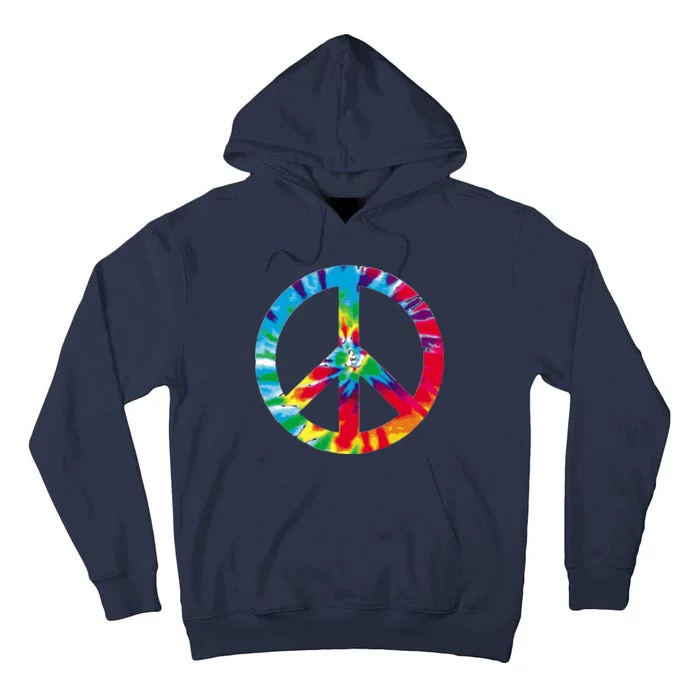 Tie Dye World Peace Sign Tall Hoodie