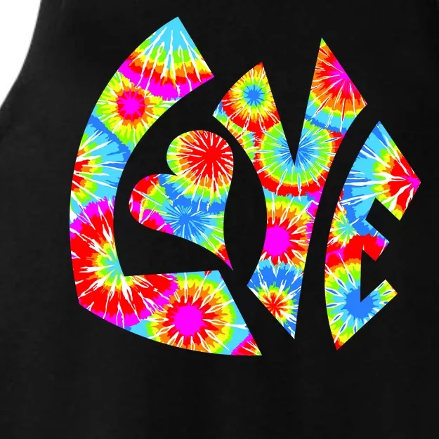 Tie Dyed Love Sign Logo Ladies Tri-Blend Wicking Tank