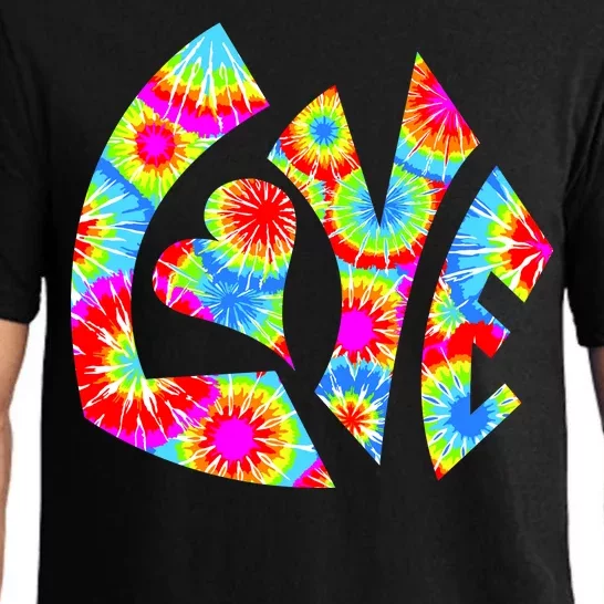 Tie Dyed Love Sign Logo Pajama Set