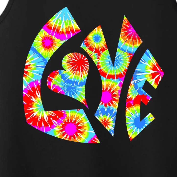 Tie Dyed Love Sign Logo Performance Tank