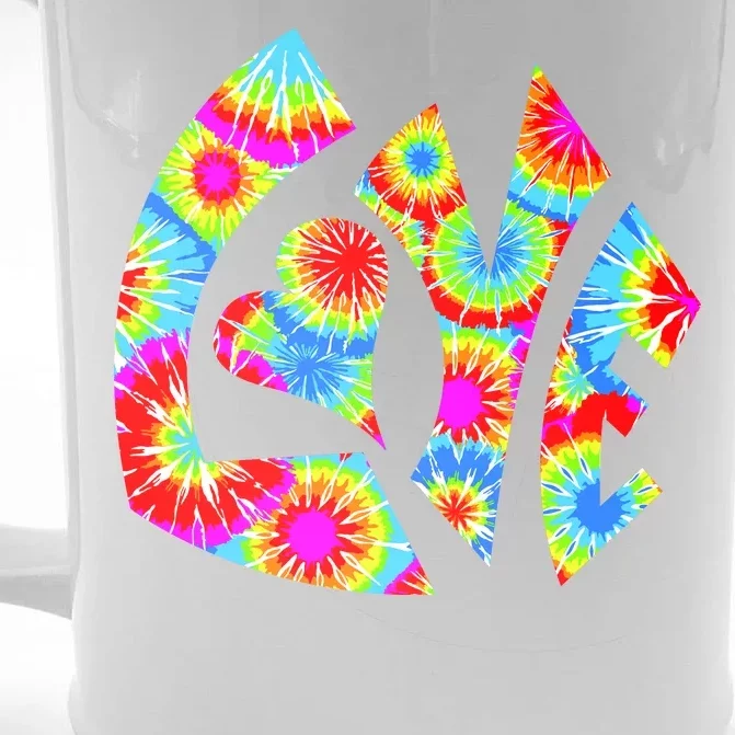 Tie Dyed Love Sign Logo Front & Back Beer Stein