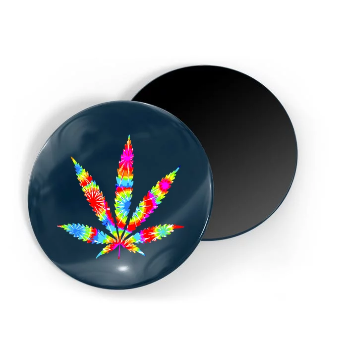 Tie Dyed Weed Symbol Magnet