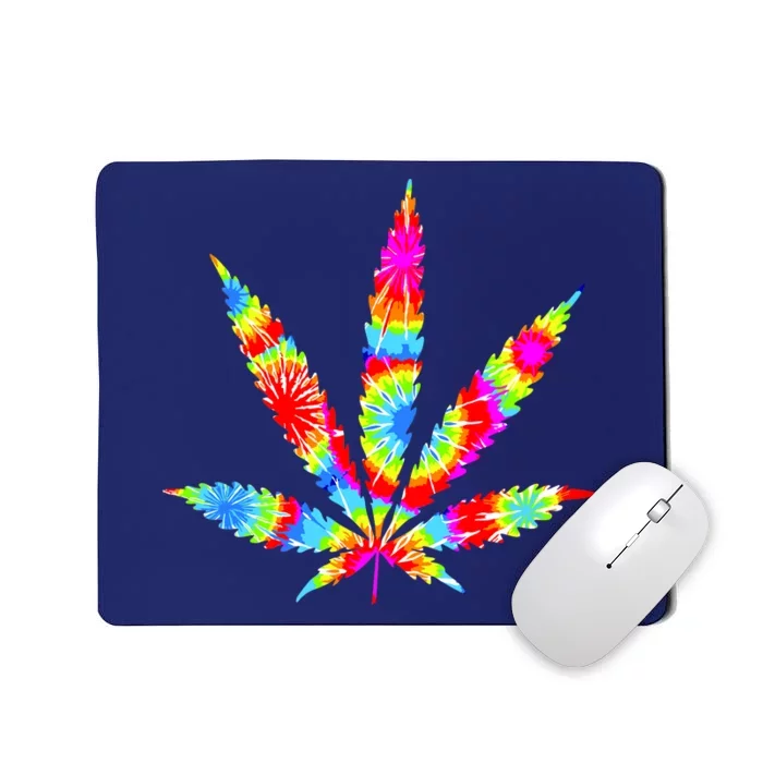 Tie Dyed Weed Symbol Mousepad