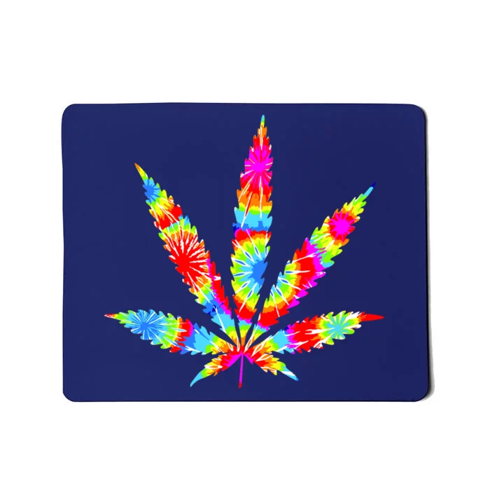 Tie Dyed Weed Symbol Mousepad